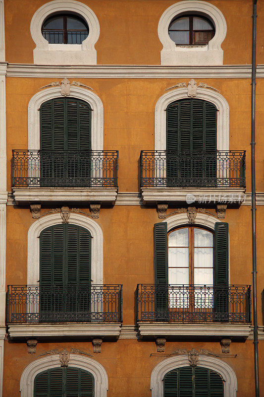 Palma de Mallorca的老房子立面